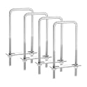 uxcell 4Sets 304 Stainless Steel Square U-Bolts, 2.44" (62mm) Inner Width 6.3" (160mm) Length M8 with Nuts, Frame Plate, Gasket for Automobiles Trailer, Ski Boat, Fishing Boat, Pipelines