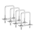 uxcell 4Sets 304 Stainless Steel Square U-Bolts, 2.05" (52mm) Inner Width 3.94" (100mm) Length M8 with Nuts, Frame Plate, Gasket for Automobiles Trailer, Ski Boat, Fishing Boat, Pipelines