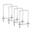uxcell 4Sets 304 Stainless Steel Square U-Bolts, 2.44" (62mm) Inner Width 5.12" (130mm) Length M8 with Nuts, Frame Plate, Gasket for Automobiles Trailer, Ski Boat, Fishing Boat, Pipelines