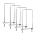 uxcell 4Sets 304 Stainless Steel Square U-Bolts, 2.83" (72mm) Inner Width 7.09" (180mm) Length M8 with Nuts, Frame Plate, Gasket for Automobiles Trailer, Ski Boat, Fishing Boat, Pipelines