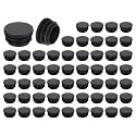 uxcell Round Plastic Plug,35mm(1.38") OD Furniture Leg Pipe Insert 56Pcs