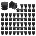 uxcell Round Plastic Plug,14mm(0.55") OD Furniture Leg Pipe Insert 56Pcs