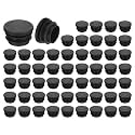 uxcell Round Plastic Plug,25mm(0.98") OD Furniture Leg Pipe Insert 56Pcs