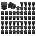 uxcell Round Plastic Plug,12mm(0.47") OD Furniture Leg Pipe Insert 56Pcs