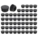 uxcell Round Plastic Plug,22mm(0.87") OD Furniture Leg Pipe Insert 56Pcs
