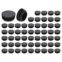 uxcell Round Plastic Plug,38mm(1.5") OD Furniture Leg Pipe Insert 56Pcs
