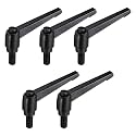 uxcell 5pcs Adjustable Clamping Lever Handle M12 x 25mm Metric Black Oxide Carbon Steel Male Threaded Stud Hand Knobs Ratchet Rotating Screw Handles Bolts with Locking Lever Black