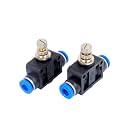 uxcell 6mm OD Tube Flow Speed Control Valve Pneumatic Push in Fittings 2pcs