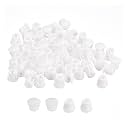 uxcell 7/32" Plastic Hole Plugs, 66Pcs Flush Type Panel Round Snap in Fastener Knockout Locking Plugs for Furniture Insert End Caps Panels, White