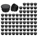uxcell Round Plastic Plug,25mm(0.98") OD Furniture Leg Pipe Insert 76Pcs