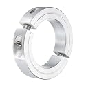 uxcell Double Split Clamp-On Shaft Collar 2" Bore, Aluminum Alloy
