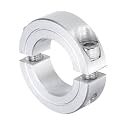 uxcell Double Split Clamp-On Shaft Collar for 1" Shaft, Aluminum Alloy