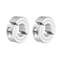 uxcell 2pcs Double Split Clamp-On Shaft Collar for 1/2" Shaft, Two-Piece Clamping Collar, 1-1/8" OD, 13/32" Thickness, Aluminum Alloy Set Screw Split Collar Clamp