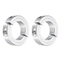 uxcell 2Pcs Double Split Clamp-On Shaft Collar 1-3/8" Bore, Aluminum Alloy