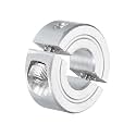 uxcell Double Split Clamp-On Shaft Collar 3/8" Bore, Aluminum Alloy