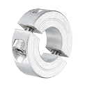 uxcell Double Split Clamp-On Shaft Collar 5/8" Bore, Aluminum Alloy