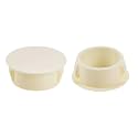 uxcell Hole Plugs Beige Plastic 19mm(3/4-inch) Snap in Locking Hole Tube(18.5-19mm) Steel Furniture Fencing Post Pipe Insert End Caps for Fitness Equipment 50 Pcs