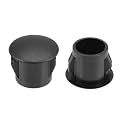 uxcell Hole Plugs Black Plastic 10mm(3/8-inch) Snap in Locking Hole Tube(9.5-10mm) Steel Furniture Fencing Post Pipe Insert End Caps for Fitness Equipment 100 Pcs