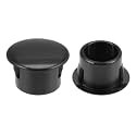 uxcell Hole Plugs Black Plastic 13mm(1/2-inch) Snap in Locking Hole Tube(12.5-13mm) Steel Furniture Fencing Post Pipe Insert End Caps for Fitness Equipment 100 Pcs