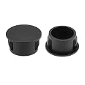 uxcell Hole Plugs Black Plastic 16mm(5/8-inch) Snap in Locking Hole Tube(15.5-16mm) Steel Furniture Fencing Post Pipe Insert End Caps for Fitness Equipment 100 Pcs