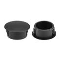 uxcell Hole Plugs Black Plastic 20mm(13/16-inch) Snap in Locking Hole Tube(19.5-20mm) Steel Furniture Fencing Post Pipe Insert End Caps for Fitness Equipment 50 Pcs