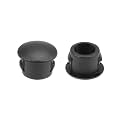 uxcell Hole Plugs Black Plastic 6mm Snap in Locking Hole Tube(5.5-6mm) Steel Furniture Fencing Post Pipe Insert End Caps for Fitness Equipment 100 Pcs