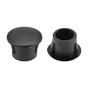 uxcell Hole Plugs Black Plastic 8mm Snap in Locking Hole Tube(7.5-8mm) Steel Furniture Fencing Post Pipe Insert End Caps for Fitness Equipment 100 Pcs