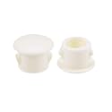 uxcell Hole Plugs White Plastic 6mm Snap in Locking Hole Tube(5.5-6mm) Steel Furniture Fencing Post Pipe Insert End Caps for Fitness Equipment 50 Pcs