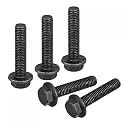 uxcell M10-1.5x45mm Hex Serrated Flange Bolts 10.9 Grade Carbon Steel Screws 5pcs