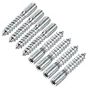 uxcell M10 Hanger Bolts Length 2"(50mm) Double Headed Bolts Self-Tapping Screw 10mm Wood Joint Furniture Legs 8pcs
