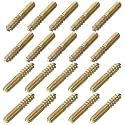 uxcell M4 Hanger Bolts Length 1"(25mm) Double Headed Bolts Self-Tapping Screw 4mm Wood Joint Furniture Legs 40pcs