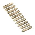 uxcell M4x16mm Hanger Bolts, 12pcs Double Ended Thread Dowel Screws for Wood Furniture