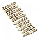 uxcell M4x20mm Hanger Bolts, 12pcs Double Ended Thread Dowel Screws for Wood Furniture