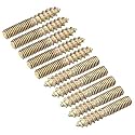 uxcell M4x25mm Hanger Bolts, 12pcs Double Ended Thread Dowel Screws for Wood Furniture