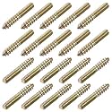 uxcell M6 Hanger Bolts Length 1-5/8"(40mm) Double Headed Bolts Self-Tapping Screw 6mm Wood Joint Furniture Legs 20pcs