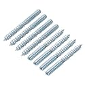 uxcell M6 Hanger Bolts Length 2-3/8"(60mm) Double Headed Bolts Self-Tapping Screw 6mm Wood Joint Furniture Legs 32pcs