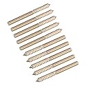 uxcell M6x70mm Hanger Bolts, 12pcs Double Ended Thread Dowel Screws for Wood Furniture