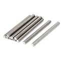 uxcell M8 x 100mm 304 Stainless Steel Fully Threaded Rods Hardware Silver Tone 10 Pcs