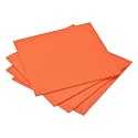 uxcell Orange EVA Foam Sheets 10 x 10 Inch 5mm Thickness for Crafts DIY Projects, 4 Pcs