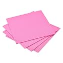 uxcell Pink EVA Foam Sheets 10 x 10 Inch 5mm Thickness for Crafts DIY Projects, 4 Pcs