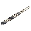 uxcell Reduced Shank Twist Drill Bits 15.5mm Black Nitride &amp; Gold Titanium Coated High Speed Steel 4341 with 10mm (3/8") Shank for Stainless Steel Alloy Metal Plastic Wood