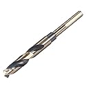 uxcell Reduced Shank Twist Drill Bits 14.5mm Black Nitride &amp; Gold Titanium Coated High Speed Steel 4341 with 10mm (3/8") Shank for Stainless Steel Alloy Metal Plastic Wood