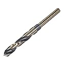 uxcell Reduced Shank Twist Drill Bits 14mm Black Nitride &amp; Gold Titanium Coated High Speed Steel 4341 with 10mm (3/8") Shank for Stainless Steel Alloy Metal Plastic Wood