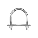 uxcell Round U-Bolts, 3 Sets 59mm(2.32") Inner Width 91mm Length M10 304 Stainless Steel U Clamp Bolt with Nuts and Plates, for Boat Trailer