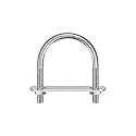 uxcell Round U-Bolts, 3 Sets 40mm(1.57") Inner Width 58mm Length M6 304 Stainless Steel U Clamp Bolt with Nuts and Plates, for Boat Trailer