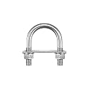 uxcell Round U-Bolts, 3 Sets 51mm(2.01") Inner Width 84mm Length M12 304 Stainless Steel U Clamp Bolt with Nuts and Plates, for Boat Trailer