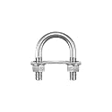 uxcell Round U-Bolts, 3 Sets 45mm(1.77") Inner Width 78mm Length M12 304 Stainless Steel U Clamp Bolt with Nuts and Plates, for Boat Trailer