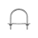 uxcell Round U-Bolts, 3 Sets 65mm(2.56") Inner Width 90mm Length M8 304 Stainless Steel U Clamp Bolt with Nuts and Plates, for Boat Trailer