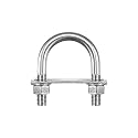 uxcell Round U-Bolts, 3 Sets 60mm(2.36") Inner Width 93mm Length M12 304 Stainless Steel U Clamp Bolt with Nuts and Plates, for Boat Trailer