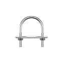 uxcell Round U-Bolts, 3 Sets 50mm(1.97") Inner Width 75mm Length M8 304 Stainless Steel U Clamp Bolt with Nuts and Plates, for Boat Trailer